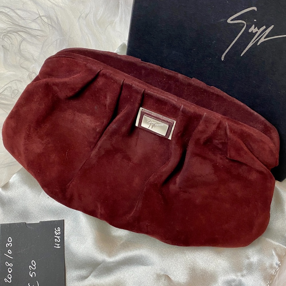 GIUSEPPE ZANOTTI SUEDE EVENING CLUTCH